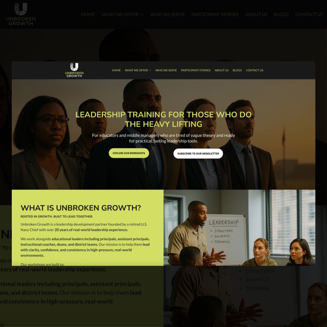 Personal brand website developed by GR Designs
