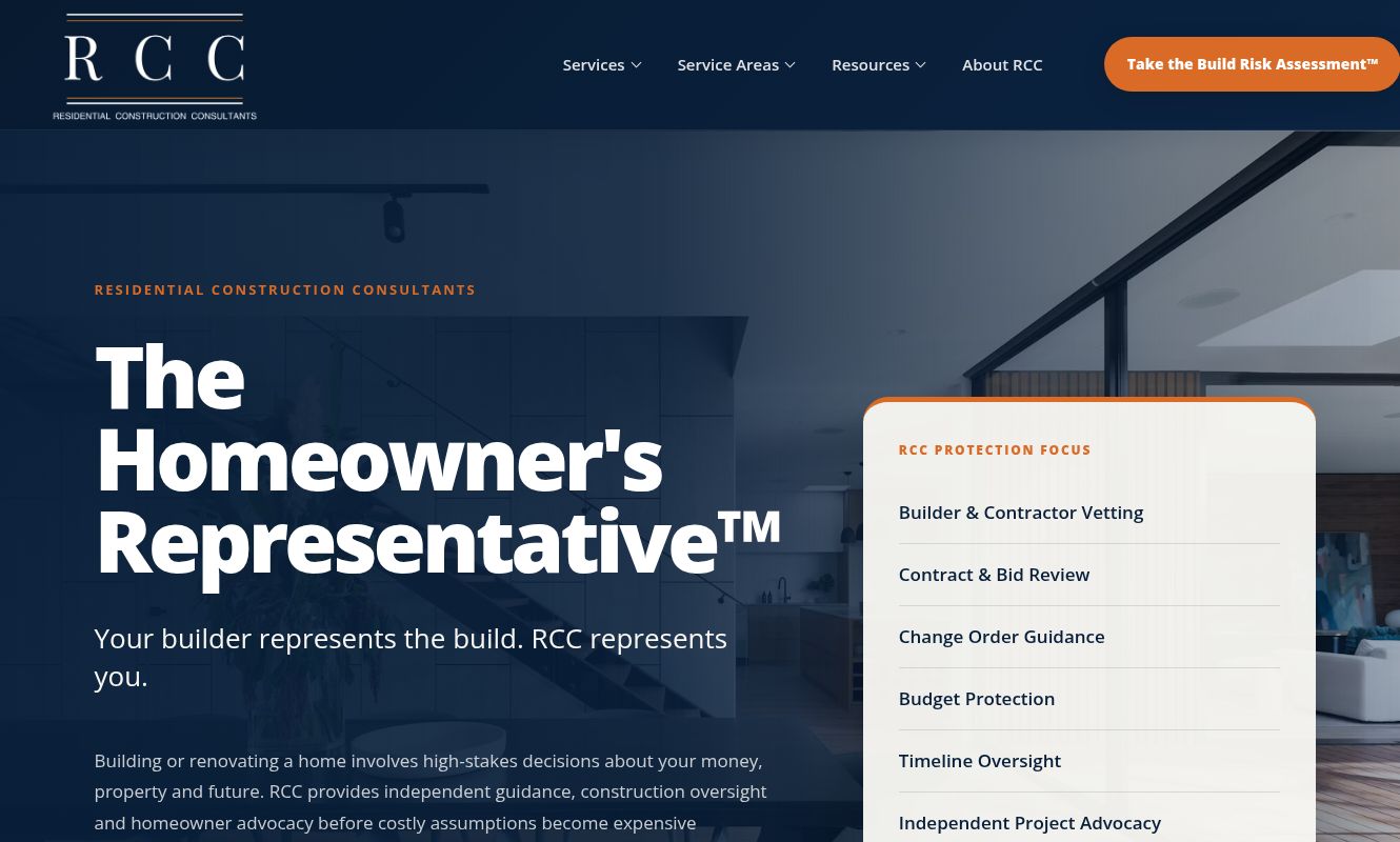 RCC website for independent homeowner representation